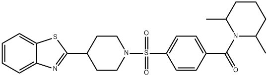 Piperidine, 1-[4-[[4-(2-benzothiazolyl)-1-piperidinyl]sulfonyl]benzoyl]-2,6-dimethyl- (9CI) Structure