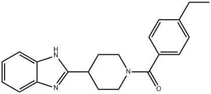 Piperidine, 4-(1H-benzimidazol-2-yl)-1-(4-ethylbenzoyl)- (9CI) Structure