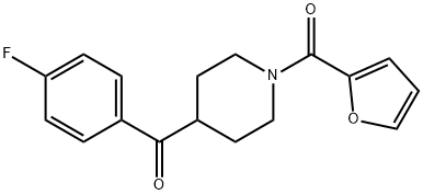 Piperidine, 4-(4-fluorobenzoyl)-1-(2-furanylcarbonyl)- (9CI) Structure