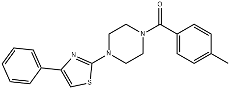 Piperazine, 1-(4-methylbenzoyl)-4-(4-phenyl-2-thiazolyl)- (9CI) Structure