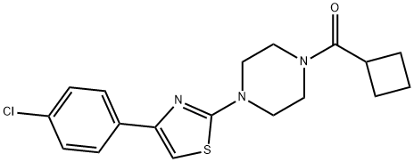 Piperazine, 1-[4-(4-chlorophenyl)-2-thiazolyl]-4-(cyclobutylcarbonyl)- (9CI) 结构式