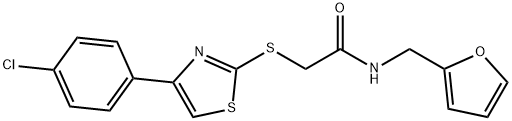 606089-13-8 Acetamide, 2-[[4-(4-chlorophenyl)-2-thiazolyl]thio]-N-(2-furanylmethyl)- (9CI)