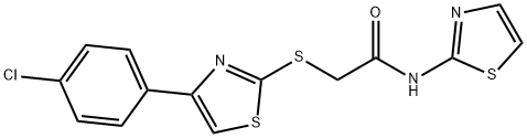 Acetamide, 2-[[4-(4-chlorophenyl)-2-thiazolyl]thio]-N-2-thiazolyl- (9CI) Structure