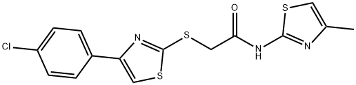 606089-20-7 Acetamide, 2-[[4-(4-chlorophenyl)-2-thiazolyl]thio]-N-(4-methyl-2-thiazolyl)- (9CI)