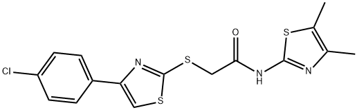 Acetamide, 2-[[4-(4-chlorophenyl)-2-thiazolyl]thio]-N-(4,5-dimethyl-2-thiazolyl)- (9CI) Structure