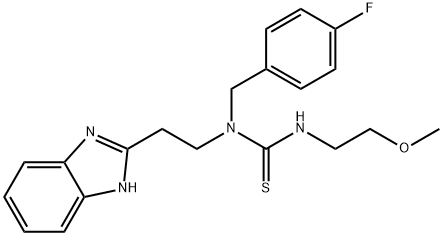 Thiourea, N-[2-(1H-benzimidazol-2-yl)ethyl]-N-[(4-fluorophenyl)methyl]-N-(2-methoxyethyl)- (9CI) Structure