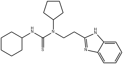 Thiourea, N-[2-(1H-benzimidazol-2-yl)ethyl]-N-cyclohexyl-N-cyclopentyl- (9CI) Structure