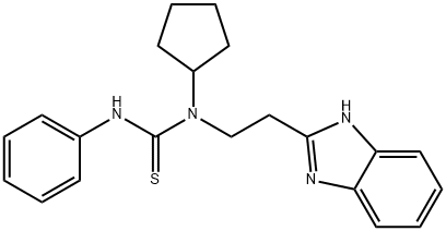 Thiourea, N-[2-(1H-benzimidazol-2-yl)ethyl]-N-cyclopentyl-N-phenyl- (9CI) Structure