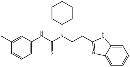 Thiourea, N-[2-(1H-benzimidazol-2-yl)ethyl]-N-cyclohexyl-N-(3-methylphenyl)- (9CI),606090-54-4,结构式