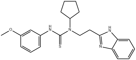 Thiourea, N-[2-(1H-benzimidazol-2-yl)ethyl]-N-cyclopentyl-N-(3-methoxyphenyl)- (9CI) Structure