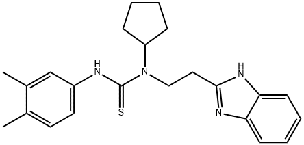 Thiourea, N-[2-(1H-benzimidazol-2-yl)ethyl]-N-cyclopentyl-N-(3,4-dimethylphenyl)- (9CI),606090-83-9,结构式