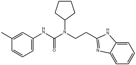 Urea, N-[2-(1H-benzimidazol-2-yl)ethyl]-N-cyclopentyl-N-(3-methylphenyl)- (9CI),606090-97-5,结构式