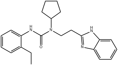 Urea, N-[2-(1H-benzimidazol-2-yl)ethyl]-N-cyclopentyl-N-(2-ethylphenyl)- (9CI) Structure
