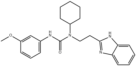 Urea, N-[2-(1H-benzimidazol-2-yl)ethyl]-N-cyclohexyl-N-(3-methoxyphenyl)- (9CI) Structure