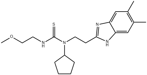 Thiourea, N-cyclopentyl-N-[2-(5,6-dimethyl-1H-benzimidazol-2-yl)ethyl]-N-(2-methoxyethyl)- (9CI)|