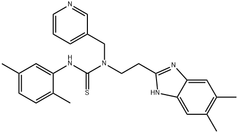 Thiourea, N-[2-(5,6-dimethyl-1H-benzimidazol-2-yl)ethyl]-N-(2,5-dimethylphenyl)-N-(3-pyridinylmethyl)- (9CI)|