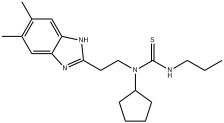 Thiourea, N-cyclopentyl-N-[2-(5,6-dimethyl-1H-benzimidazol-2-yl)ethyl]-N-propyl- (9CI)|