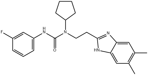 606091-56-9 Urea, N-cyclopentyl-N-[2-(5,6-dimethyl-1H-benzimidazol-2-yl)ethyl]-N-(3-fluorophenyl)- (9CI)