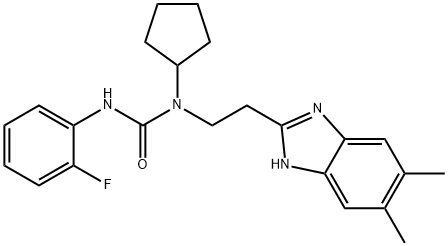 606091-57-0 Urea, N-cyclopentyl-N-[2-(5,6-dimethyl-1H-benzimidazol-2-yl)ethyl]-N-(2-fluorophenyl)- (9CI)