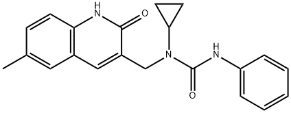 Urea, N-cyclopropyl-N-[(1,2-dihydro-6-methyl-2-oxo-3-quinolinyl)methyl]-N-phenyl- (9CI),606095-06-1,结构式