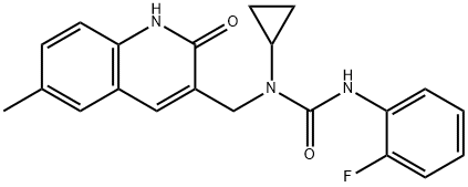 Urea, N-cyclopropyl-N-[(1,2-dihydro-6-methyl-2-oxo-3-quinolinyl)methyl]-N-(2-fluorophenyl)- (9CI),606095-07-2,结构式