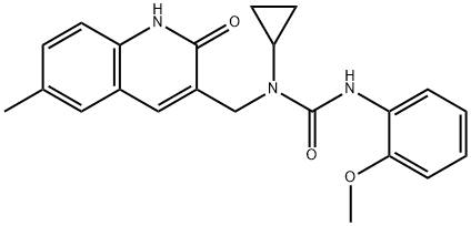 Urea, N-cyclopropyl-N-[(1,2-dihydro-6-methyl-2-oxo-3-quinolinyl)methyl]-N-(2-methoxyphenyl)- (9CI),606095-08-3,结构式