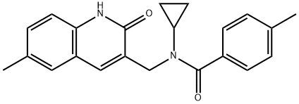 Benzamide, N-cyclopropyl-N-[(1,2-dihydro-6-methyl-2-oxo-3-quinolinyl)methyl]-4-methyl- (9CI) 结构式