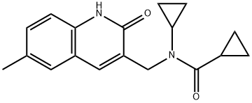 Cyclopropanecarboxamide, N-cyclopropyl-N-[(1,2-dihydro-6-methyl-2-oxo-3-quinolinyl)methyl]- (9CI),606095-21-0,结构式