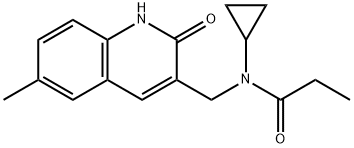 Propanamide, N-cyclopropyl-N-[(1,2-dihydro-6-methyl-2-oxo-3-quinolinyl)methyl]- (9CI) Structure