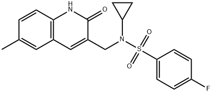 606095-26-5 Benzenesulfonamide, N-cyclopropyl-N-[(1,2-dihydro-6-methyl-2-oxo-3-quinolinyl)methyl]-4-fluoro- (9CI)