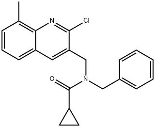 Cyclopropanecarboxamide, N-[(2-chloro-8-methyl-3-quinolinyl)methyl]-N-(phenylmethyl)- (9CI) Structure