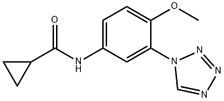Cyclopropanecarboxamide, N-[4-methoxy-3-(1H-tetrazol-1-yl)phenyl]- (9CI) Structure