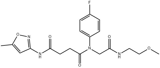 Butanediamide, N-(4-fluorophenyl)-N-[2-[(2-methoxyethyl)amino]-2-oxoethyl]-N-(5-methyl-3-isoxazolyl)- (9CI),606098-25-3,结构式