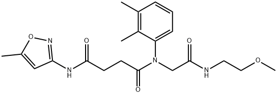Butanediamide, N-(2,3-dimethylphenyl)-N-[2-[(2-methoxyethyl)amino]-2-oxoethyl]-N-(5-methyl-3-isoxazolyl)- (9CI) Structure