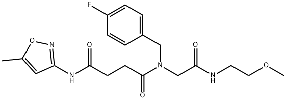 Butanediamide, N-[(4-fluorophenyl)methyl]-N-[2-[(2-methoxyethyl)amino]-2-oxoethyl]-N-(5-methyl-3-isoxazolyl)- (9CI)|