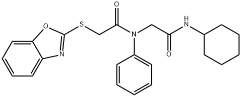 606098-39-9 Acetamide, 2-(2-benzoxazolylthio)-N-[2-(cyclohexylamino)-2-oxoethyl]-N-phenyl- (9CI)