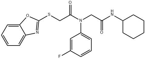 606098-46-8 Acetamide, 2-(2-benzoxazolylthio)-N-[2-(cyclohexylamino)-2-oxoethyl]-N-(3-fluorophenyl)- (9CI)