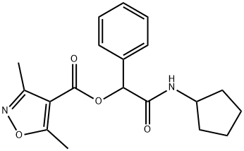 4-Isoxazolecarboxylicacid,3,5-dimethyl-,2-(cyclopentylamino)-2-oxo-1-phenylethylester(9CI)|