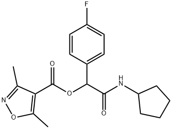 4-Isoxazolecarboxylicacid,3,5-dimethyl-,2-(cyclopentylamino)-1-(4-fluorophenyl)-2-oxoethylester(9CI)|