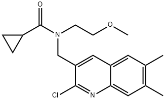 606102-56-1 Cyclopropanecarboxamide, N-[(2-chloro-6,7-dimethyl-3-quinolinyl)methyl]-N-(2-methoxyethyl)- (9CI)