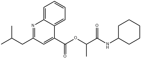 4-Quinolinecarboxylicacid,2-(2-methylpropyl)-,2-(cyclohexylamino)-1-methyl-2-oxoethylester(9CI)|