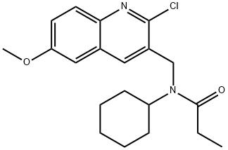 Propanamide, N-[(2-chloro-6-methoxy-3-quinolinyl)methyl]-N-cyclohexyl- (9CI),606102-75-4,结构式