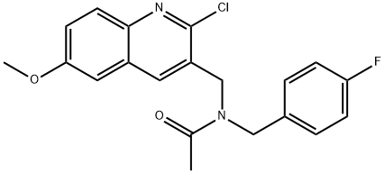 Acetamide, N-[(2-chloro-6-methoxy-3-quinolinyl)methyl]-N-[(4-fluorophenyl)methyl]- (9CI)|