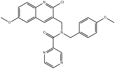 606102-87-8 Pyrazinecarboxamide, N-[(2-chloro-6-methoxy-3-quinolinyl)methyl]-N-[(4-methoxyphenyl)methyl]- (9CI)