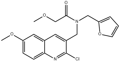 Acetamide, N-[(2-chloro-6-methoxy-3-quinolinyl)methyl]-N-(2-furanylmethyl)-2-methoxy- (9CI) Structure