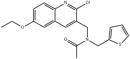 Acetamide, N-[(2-chloro-6-ethoxy-3-quinolinyl)methyl]-N-(2-thienylmethyl)- (9CI),606103-62-2,结构式