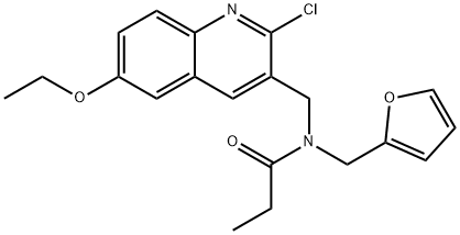 Propanamide, N-[(2-chloro-6-ethoxy-3-quinolinyl)methyl]-N-(2-furanylmethyl)- (9CI),606103-88-2,结构式