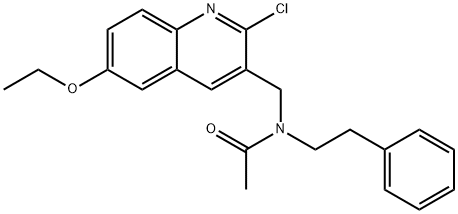 Acetamide, N-[(2-chloro-6-ethoxy-3-quinolinyl)methyl]-N-(2-phenylethyl)- (9CI) Structure
