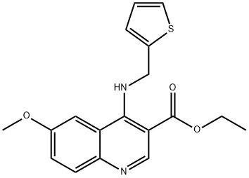 606104-15-8 3-Quinolinecarboxylicacid,6-methoxy-4-[(2-thienylmethyl)amino]-,ethylester(9CI)