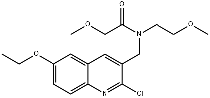 Acetamide, N-[(2-chloro-6-ethoxy-3-quinolinyl)methyl]-2-methoxy-N-(2-methoxyethyl)- (9CI),606104-20-5,结构式